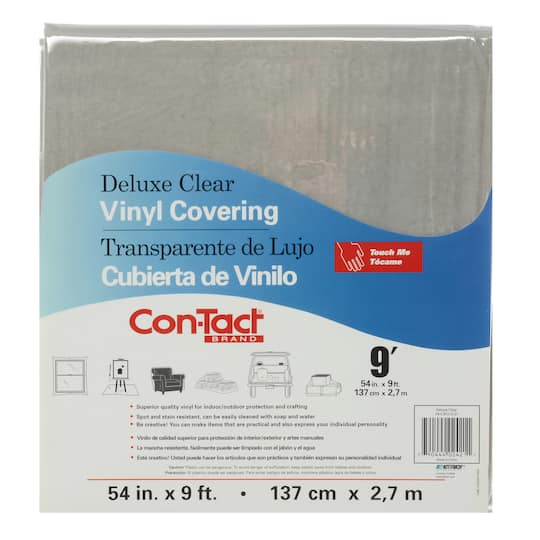 Con-Tact&#xAE; Clear Deluxe Vinyl Covering, 54&#x22; x 9ft.